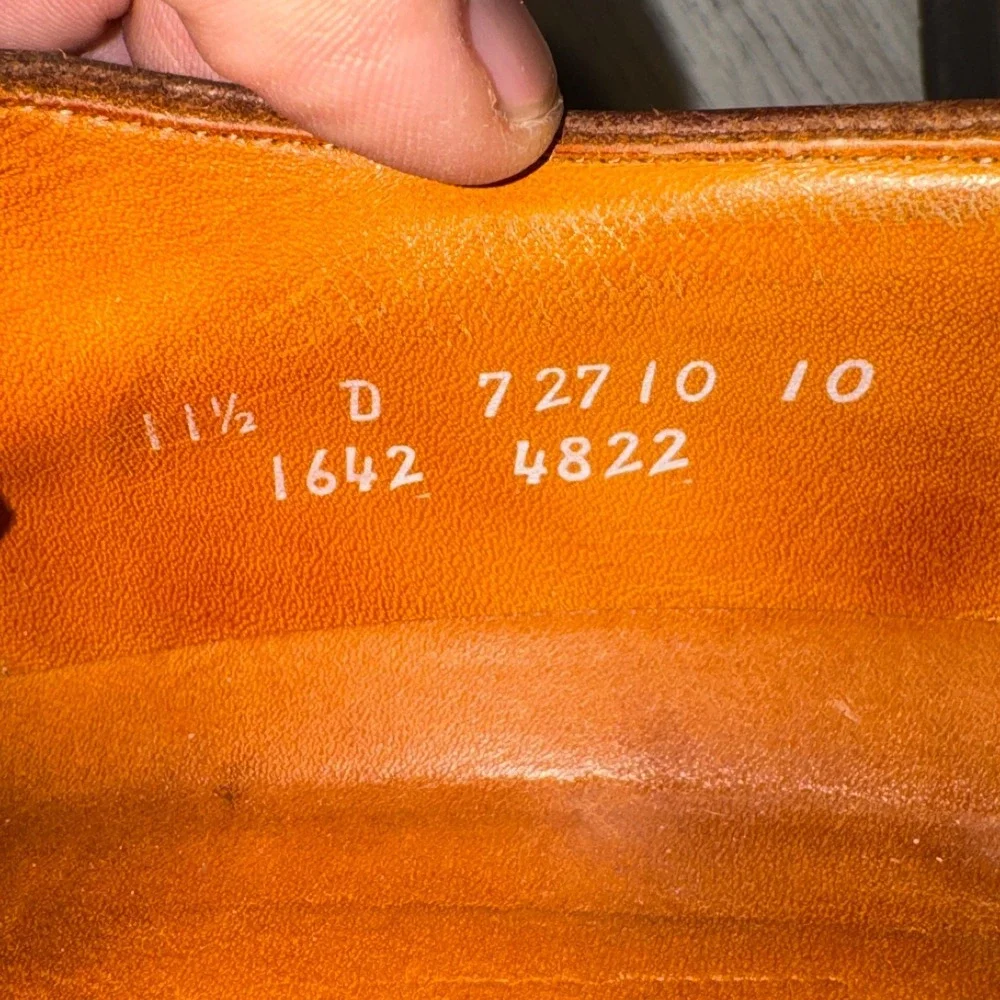 Allen Edmonds 1642 Brown Wilbert Split Toe Men's‎ Size 11.5 D